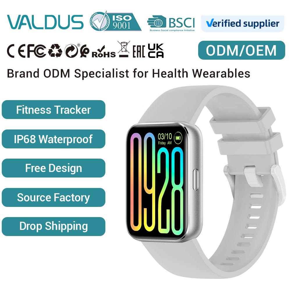 VALDUS ODM/OEM VS13 Blood Oxygen Blood Pressure Health Monitoring Fitness Tracker Watch AI Voice Assistant Fashion SmartWatch
