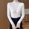Slim and Thin Bottoming Shirt Women's Semi-high Neck Sweater Autumn and Winter Knitwear Tops