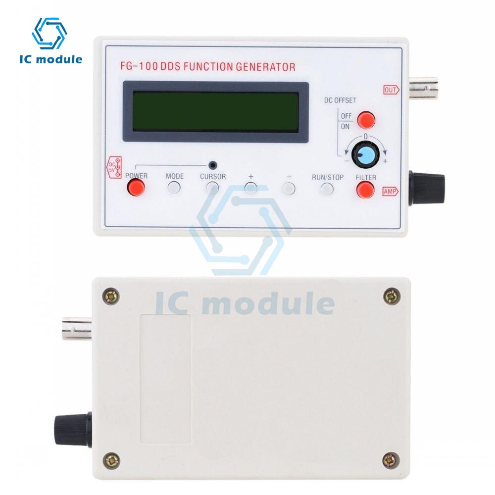 FG-100 DDS Function Signal Generator Module 1HZ-500KHZ Signal Source Module Sine+Square+Sawtooth Waveform DC3.7-10V