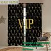 2 шт. штор с принтом Crown VIP, подходящих для украшения спальни, гостиной, кухни, для дома, для окна