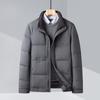 Зимняя мужская куртка-пуховик, модная повседневная куртка-стойка, большой размер, куртка-пуховик, мужская куртка