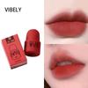 VIBELY Matte Stamp Lip Slime Matte Lip Glaze Cheek Blush Lipstick Lipstick Brush Lovely Six Colors