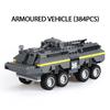 384pcs Armored Car Building Block Sets Military Tank Soldiers Bricks Assembling Educational Toy Gift