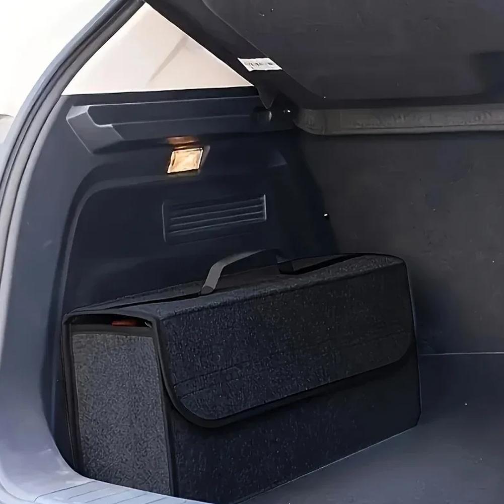 1pc Car Storage Felt Box Anti Slip Storage Tools Towels Car Accessories Universal Foldable High-Quality Felt Box