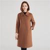 FengXun Women's Mid-Length Double-Faced Wool Blend Coat