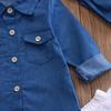 Kids Baby Girl Denim Shirt Clothes+Lace Tulle Skirts Dress Headband Outfits Set
