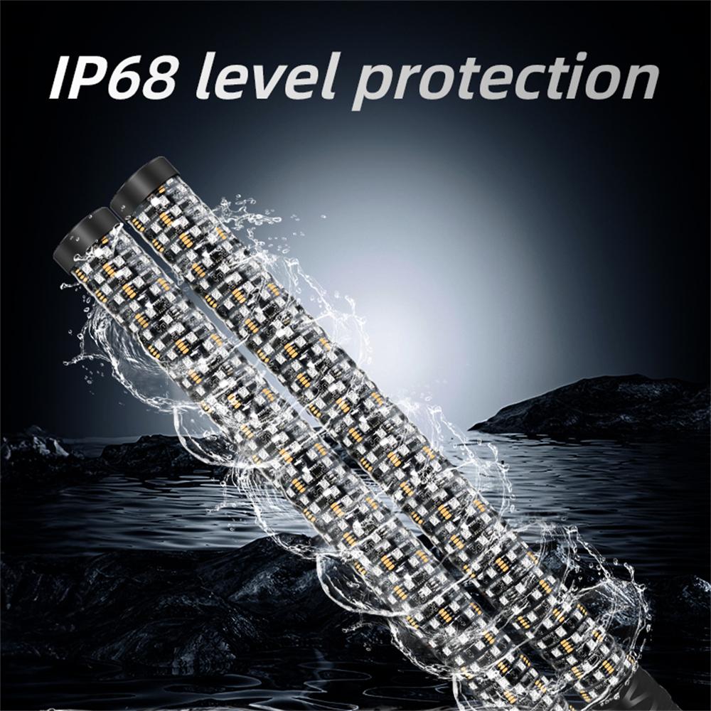 2 шт. RGB светодиодные антенны RZR 2 фута светодиодные хлысты приложение и пульт дистанционного управления спиральные RGB бегущие огни музыкальный хлыст последовательные огни для квадроцикла