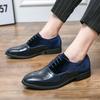 Foreign trade large size men's formal wear business leather shoes trendy men's single shoes low-top British pointed head now leathershoes
