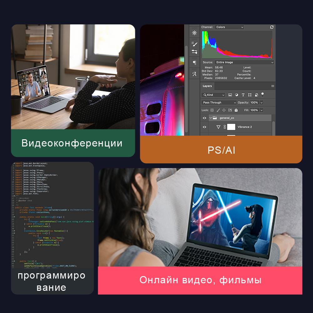 Ноутбук Ninkear A15 plus 15.6'' 32G+1T SSD AMD Ryzen 7 5825U 1920*1080 60 Гц Частота обновления