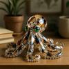 Sea Animal Figurine Simulated Turtle Octopus Statue Sculpture Home Office Desktop Fish Tank Aquarium Decoration Ornament