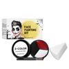 4 комплекта черной белой красной краски для лица, набор из 3 цветов для макияжа клоуна с губкой и кисточкой, краска для лица и тела для косплея на Хэллоуин, специальный эффект макияжа