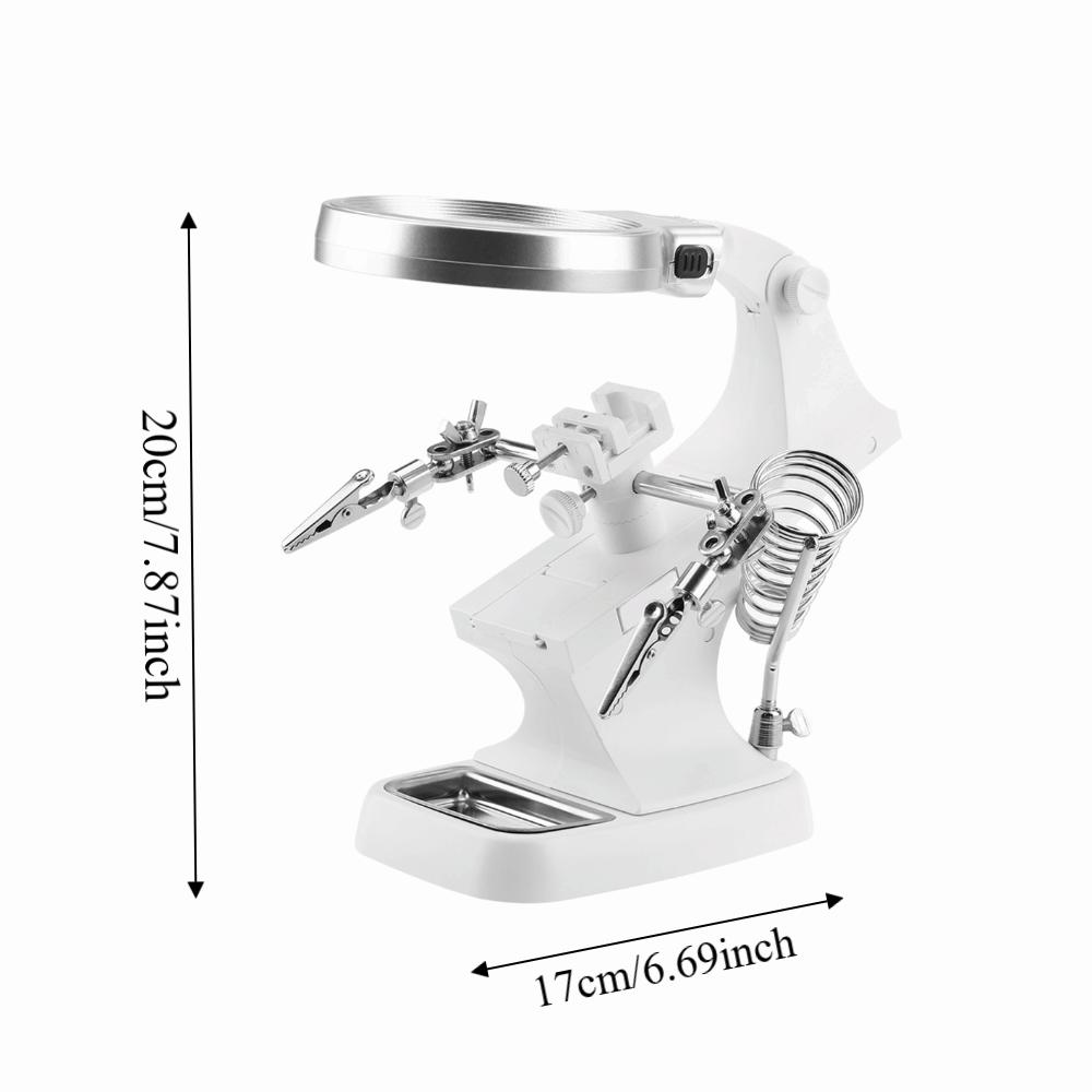 360° Rotating Repair Tool Super Bright LED Light Magnifying Glass for 3X/4.5X Circuit Board