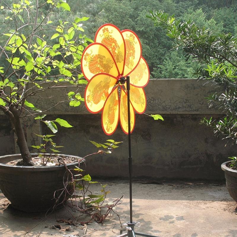 Садовые вертушки 8 лопастей ветряные вертушки Бог богатства ветряная мельница декоративные вертушки детские игрушки для наружного внутреннего двора