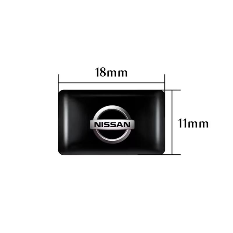 yxkpz10 11*18MM Car 3D Epoxy Emblem Stickers Decorative Accessories For Nissan X-Trail T32 T31 Qashqai J11 J10 Tiida Teana Navara Juke