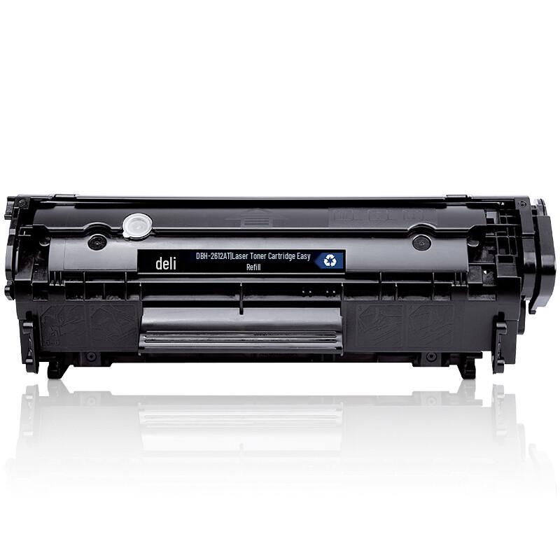 Deli 2612A/12A Refillable High-Capacity Black Toner Cartridge for HP & Canon Printers