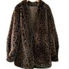 Новое экологически чистое меховое женское леопардовое пушистое пальто с дизайнерским смыслом осень-зима ретро мода ленивое пальто