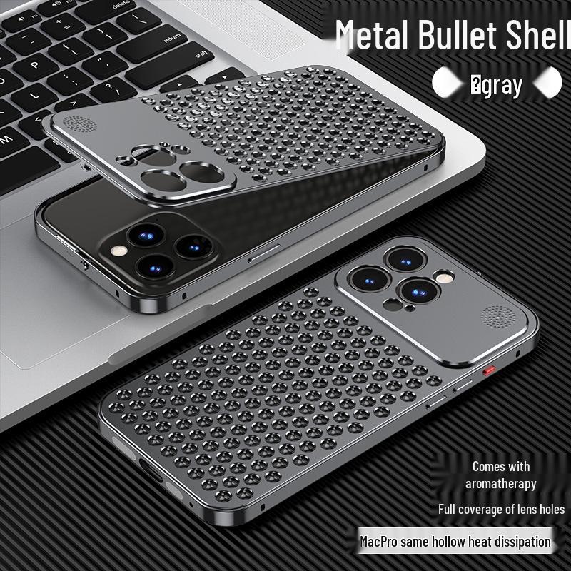 Алюминиевый охлаждающий чехол для iPhone 12-15 Pro Max с ароматерапией