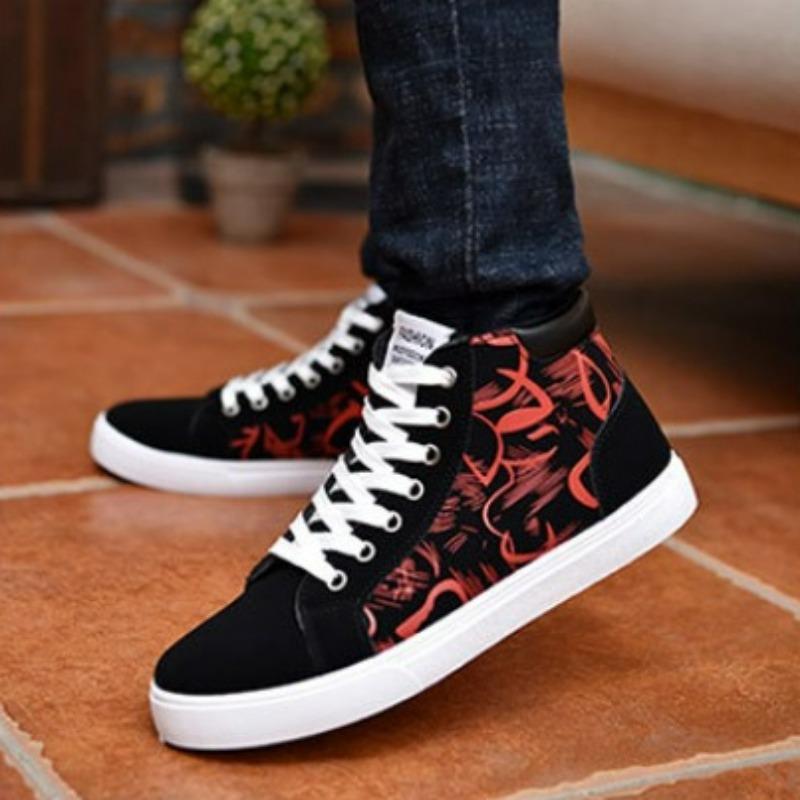 Модные мужские высокие парусиновые туфли, дышащие, крутые уличные туфли, мужские брендовые кроссовки на платформе, повседневные вулканизированные туфли Zapatillas De Deporte