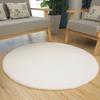 Round Children 'S Carpet Furry Girl Room Non -Slip Floor Mats White Artificial Rabbit Fur Living Room Bedroom Home Decoration Rugs 