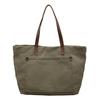 Retro Large Capacity Canvas Bag Solid Color Student Hand Shoulder Bag