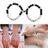 2Pcs Colorful Beaded Bracelets Stackable Star Shapes Pendant Handchain Valentine's Day Bangles Jewelry Trendy Accessory