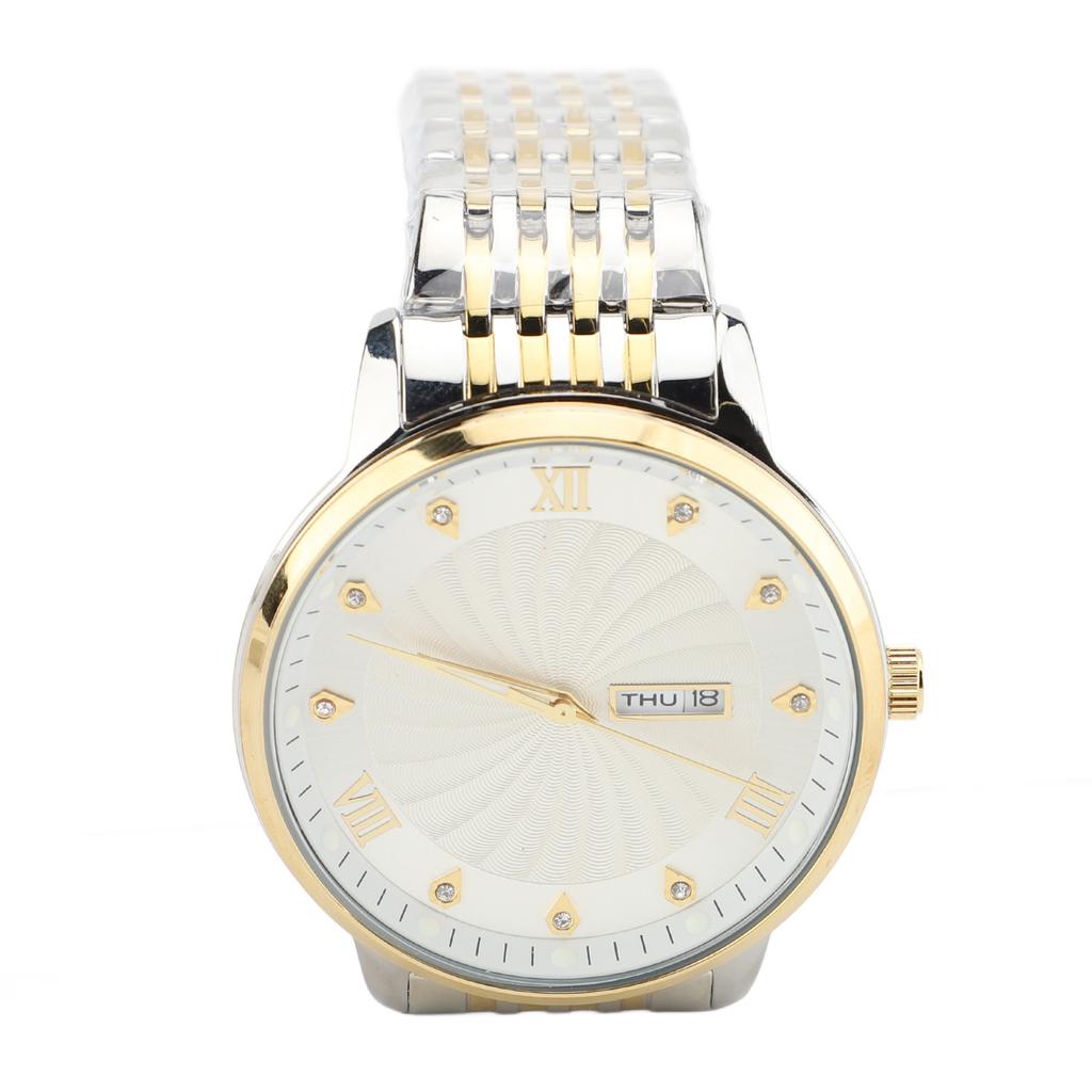 Quartz Men Watch Business Stylish Wristwatch Water Resistant Men Watch with Date Function for Business