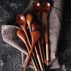 10Pcs Wooden Teaspoons Small Long Wood Coffee Tea Spoon Japan Style Honey Dessert Coffee Drink Stirrer Mixing Spoon Tableware