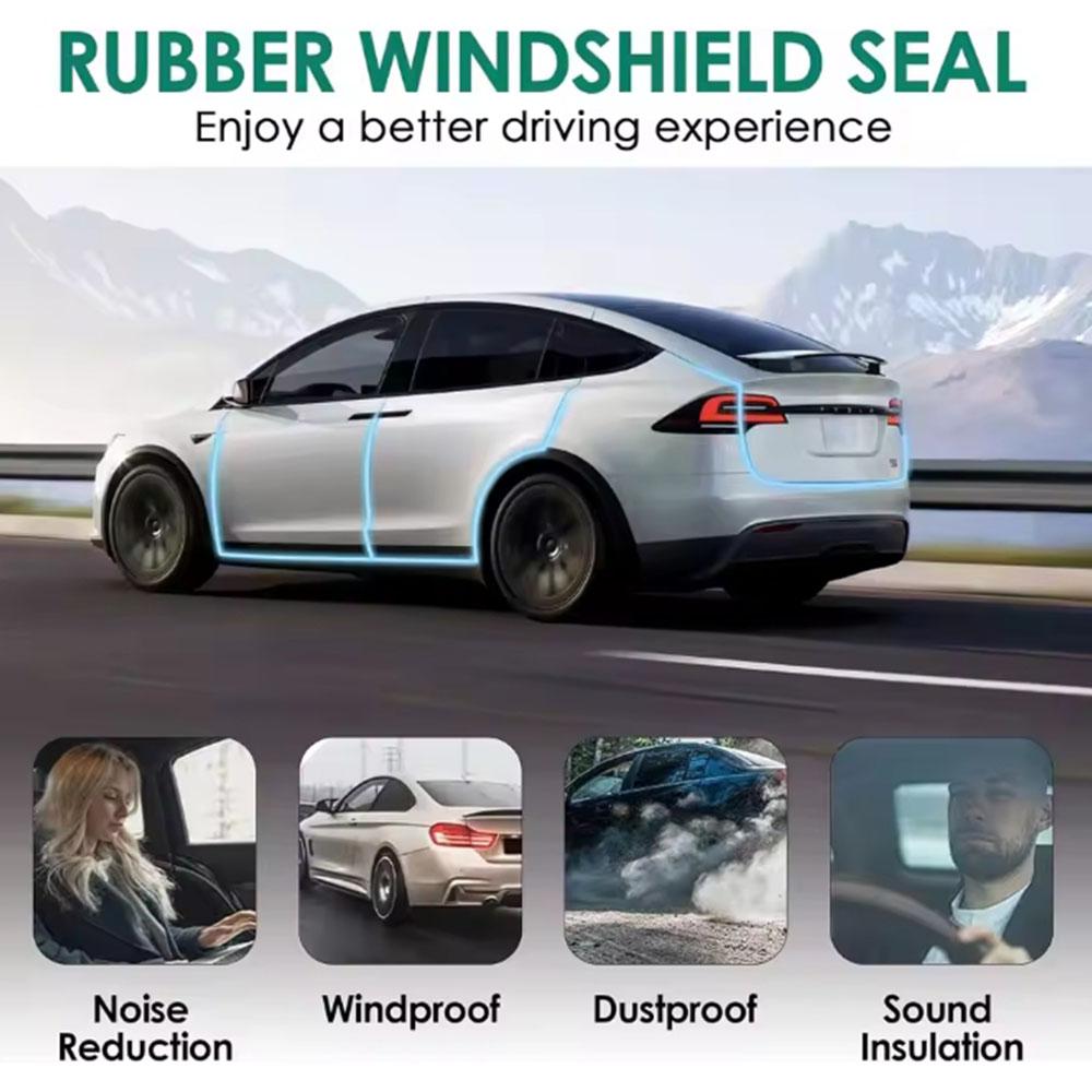For Tesla Model 3 2020-2024 Door Seal Soundproof Kit Rubber Weather Draft Seal Strip Wind Noise Kit Front Trunk Cover Strip