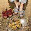 A Pair for Everyone! Comfortable Lazy Double Buckle with Versatile Thick-bottomed Half Slippers for Women
