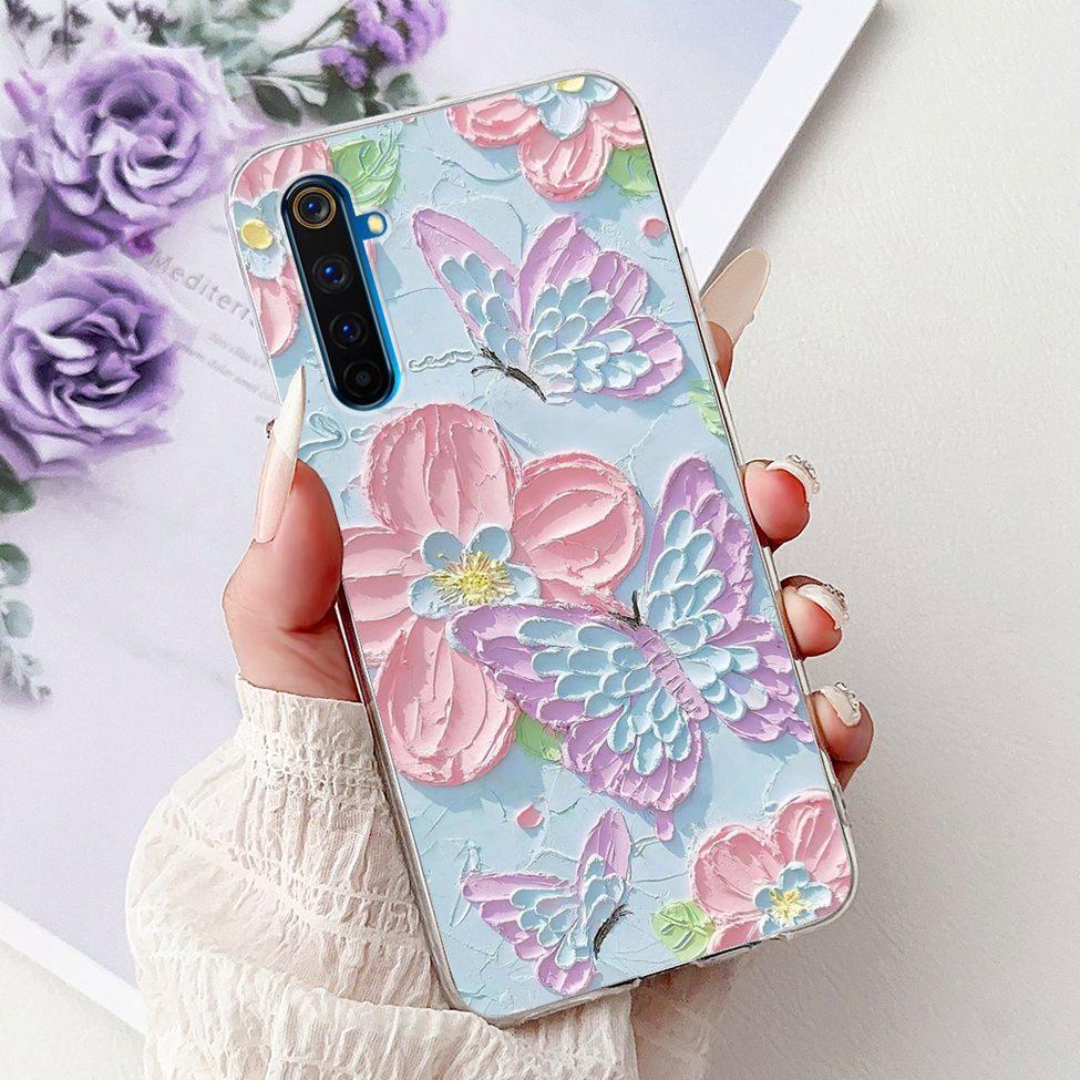 6.6" For Realme 6Pro RMX2061 RMX2063 Back Cover For Realme 6 Pro Case Clear Luxury Fashion Cute Cat Cool Funny Soft TPU Bumper