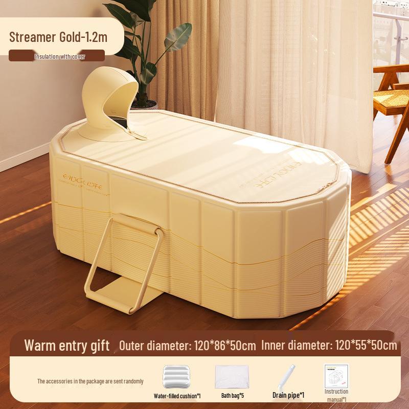 Складная ванна для пузырьковой ванны для взрослых и детей - Паровая баня для всего тела, Большой душевой поддон