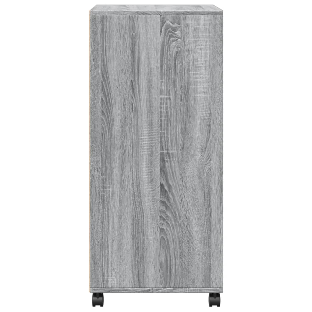 Rolling Cabinet Grey Sonoma 55 x 40 x 91 cm Particleboard