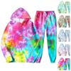 Mens Hooded Sports Tracksuit Unisex Two-Piece Running Outfits Long Sleeve Pullover Hoodies Sweatshirt+Sweatpants Set