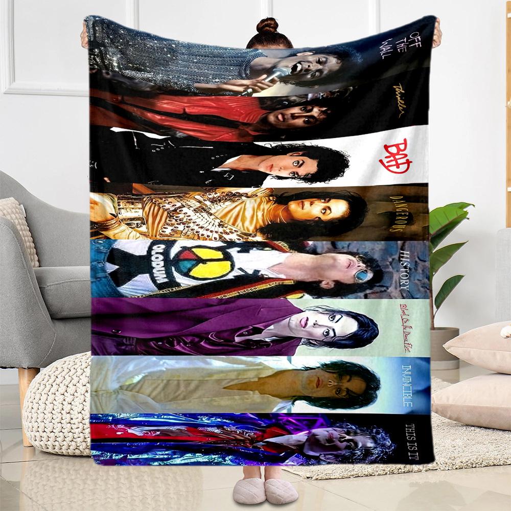 Michael Jackson 63 Blanket Warmthful Decor Great for Office Chair Office Picnics for All Seasons Digital Print Gift for Travel Home Birthdays