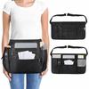 Oxford Cloth Half Apron Multiple Pockets Waist Apron Convenient Waitress Apron  Bistro