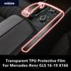 Для Mercedes-Benz GLE/GLS 16-19 W166 X166 Прозрачная защитная пленка из ТПУ для центральной консоли интерьера автомобиля, аксессуары против царапин