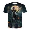 Halloween Skull Graphic Men's T-shirts Harajuku Hip Hop Streetwear Short Sleeve Loose Top