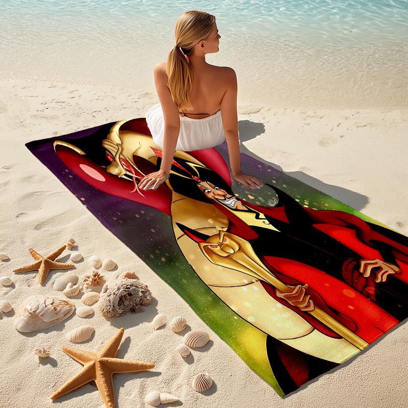Villains Towel Large Quick-Drying Microfiber soft S-Square Pants-s Beach Towel for Travel Fitness Bathing Camping. 0730s146