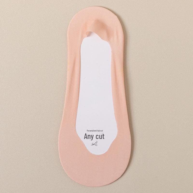 Женские ультратонкие нескользящие летние носки-лодочки: Чистый хлопок, мелкий, с надежной пяткой, подходит для высоких каблуков