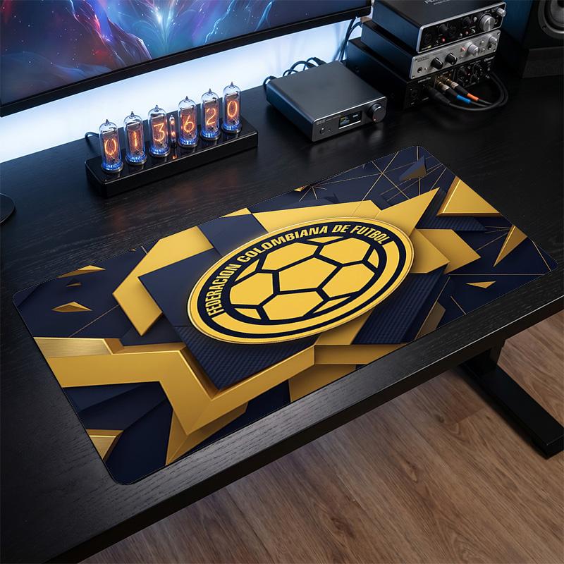 Colombia Football Crest Mouse Pad, Extended Non Slip Rubber Desk Mat for Gaming Office Laptop Fan Gift
