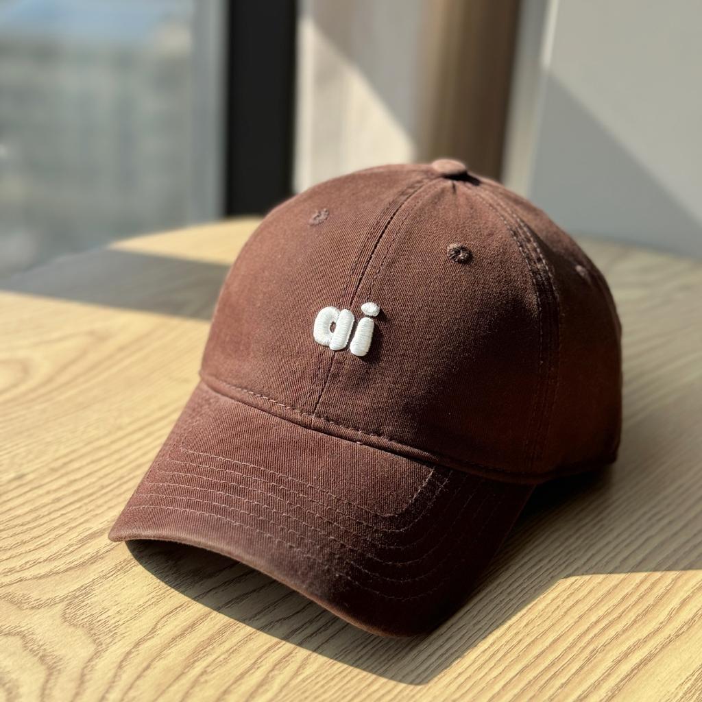 Korean-style large brim hat for women in spring and autumn ai Soft-top baseball cap with wide brim that makes the face appear smaller, suitable for