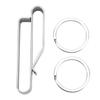 Heavy Duty Belt Key Holder Fast Release Stainless Steel Key Holder Clip with 2 Keyrings Fits Belts
