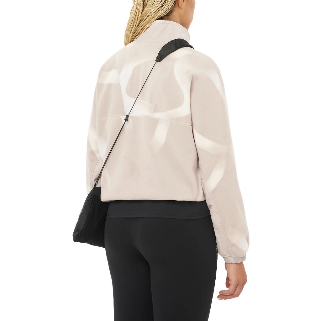 SALOMON Хроматическая Укороченная Толстовка с Воротником-стойкой, Теплая, Короткая, для Походов, Мягкий Флис, Женские Топы C28456