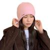 Face small knitted hat women's autumn and winter warm ear protection lazy wool hat casual versatile cold hat stack hat