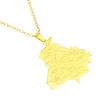 Chic Punjab Map Pendant Clavicular Chain Accessory Exquisite City Map Necklace Adornment for Daily Wear Dates Parties