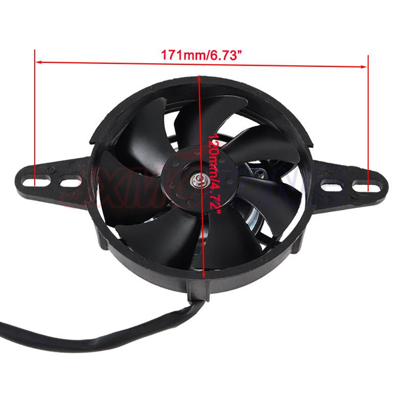 200cc 250cc 300cc Motorcycle Cooling Fan 120mm Dirt Pit Bike Motorcycle ATV Quad Oil Cooler Water Radiator Electric 12V