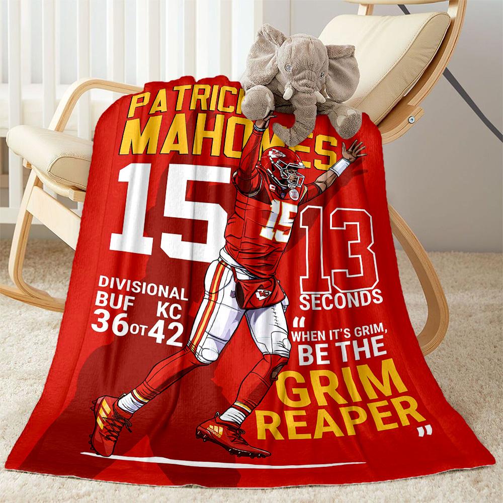 Patrick Mahomes Blankets are suitable for living rooms,making them an ideal choice for outdoor travel and gifts.