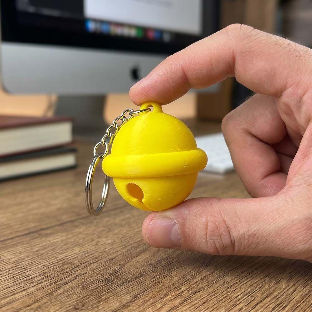 Durable Yellow Bell Squeeze Pendant Anti-Lost Bell Pendant Lovely Yellow Bell Keychain Gift