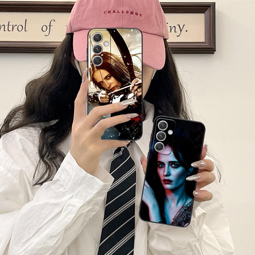 Матовая TPU чехол-бампер Eva Green для Samsung Galaxy S26 S25 S24 S23 S22 S21 S20 Note20 Plus FE Ultra Цветная крышка