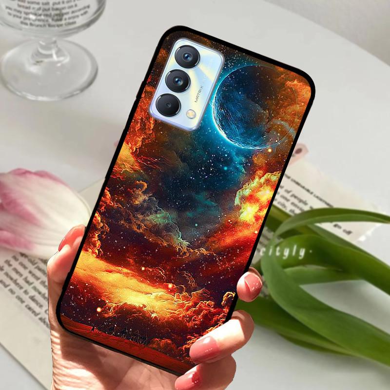 Для чехла Realme GT Master Case Edition Животные Мультфильмы Мягкий Силикон Funda для Телефона Realme GT Master Explorer Чехол Черный Coque